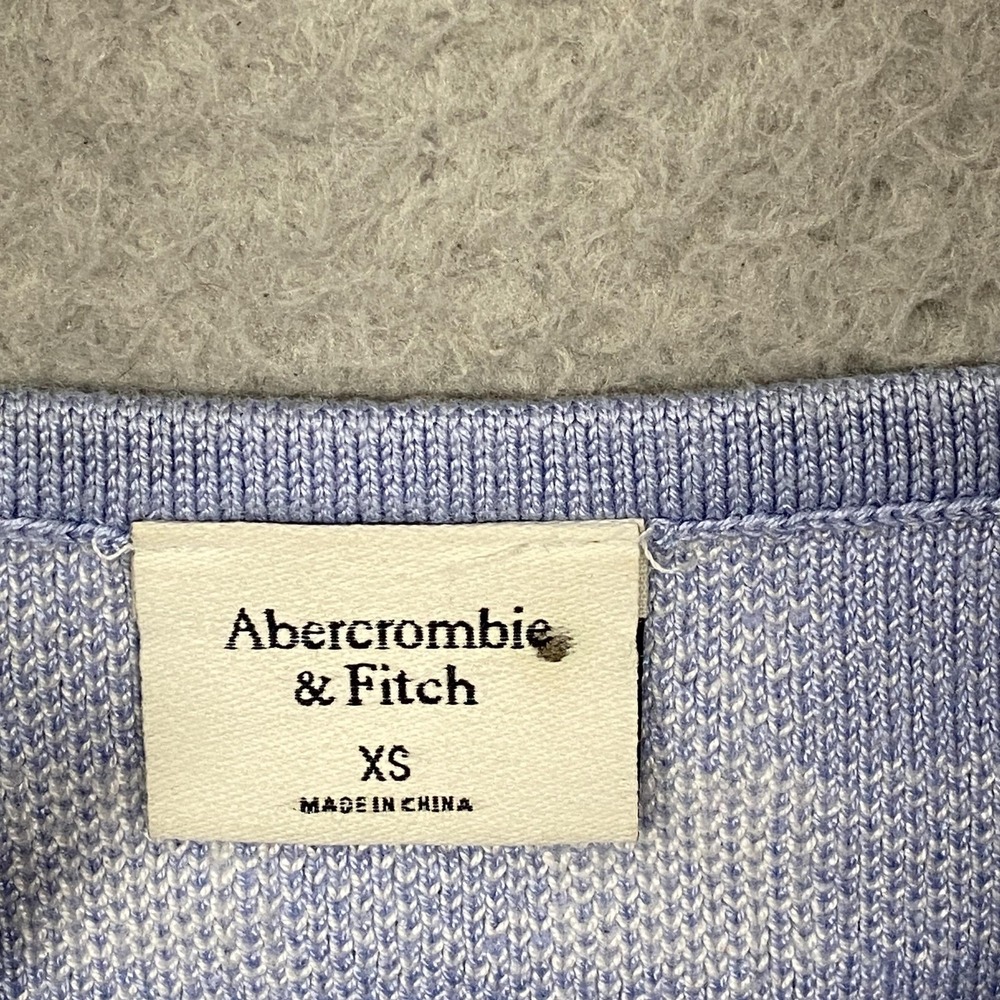 Abercrombie & Fitch Crop Tank Top Womens XS Blue Gingham Plaid Knit Square Neck - Picture 7 of 13